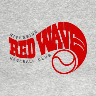 Defunct Riverside Red Wave Baseball 1990 T-Shirt